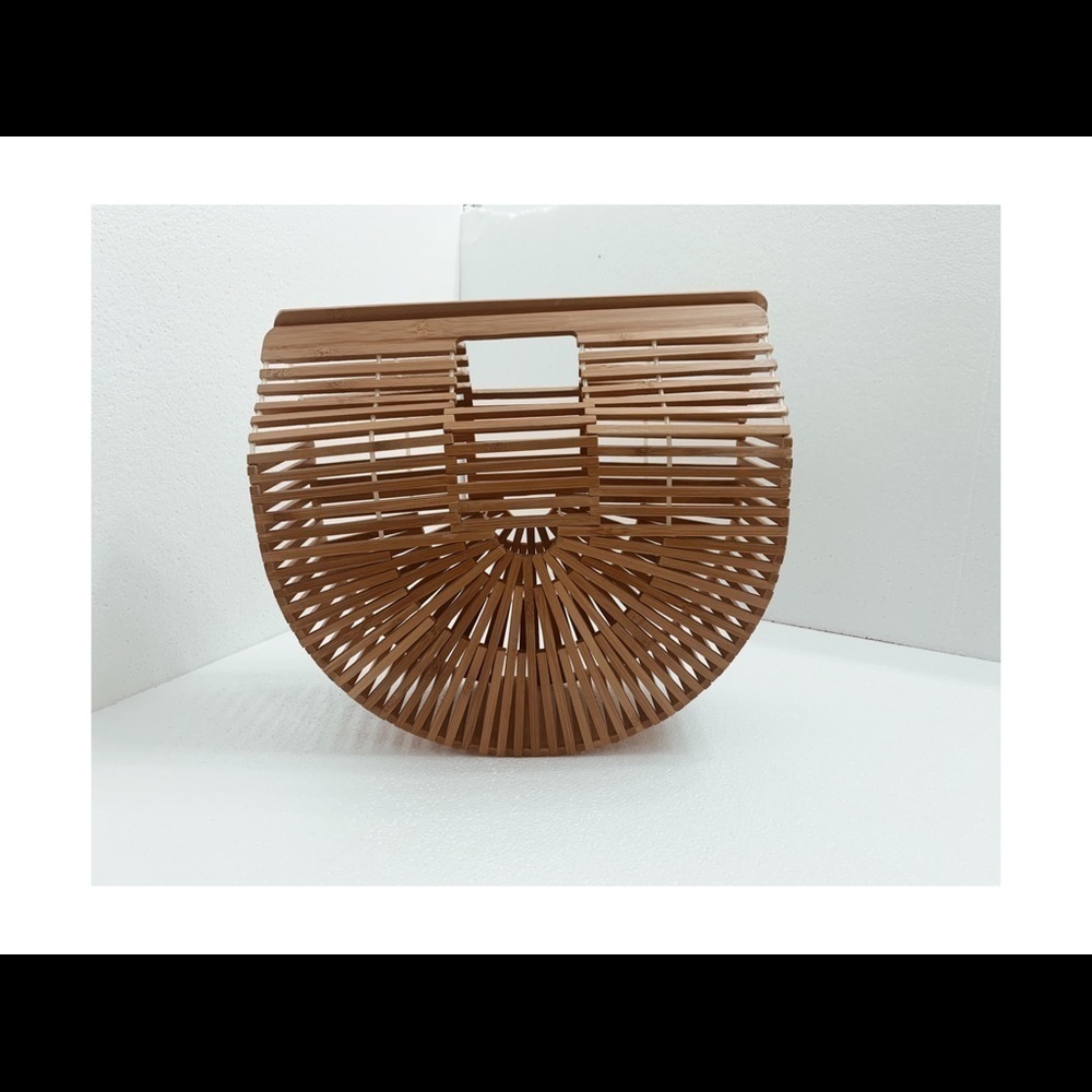 Large Bamboo Large Arch Bag. Basket Bag. Arch Bamboo Bag - Picture 5 of 10
